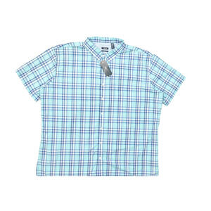NEW Izod Breeze Shirt Size 4XLT Big & Tall Plaid Slim Fit Short Sleeve Radiance